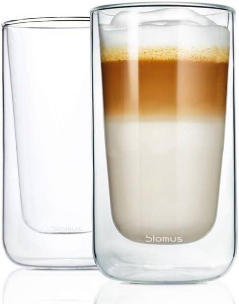 Blomus Dubbelwandig glas NERO latte macchiato (set|2)