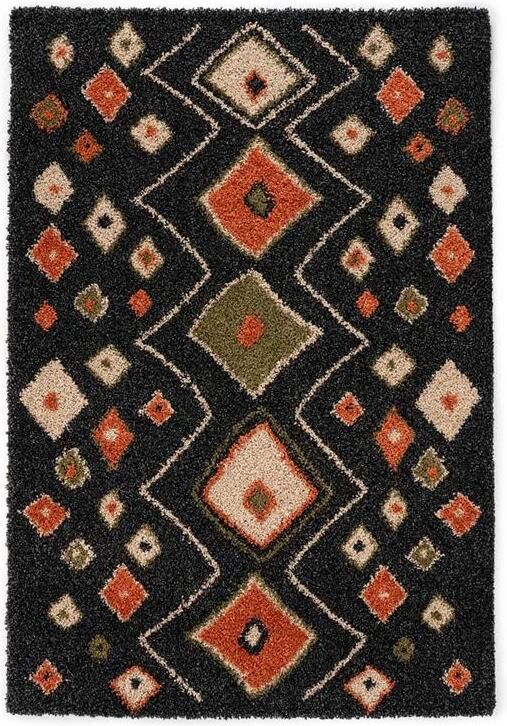 Boho&me Hoogpolig vloerkleed bohemian Artisan antraciet multi 280x380 cm - Foto 2