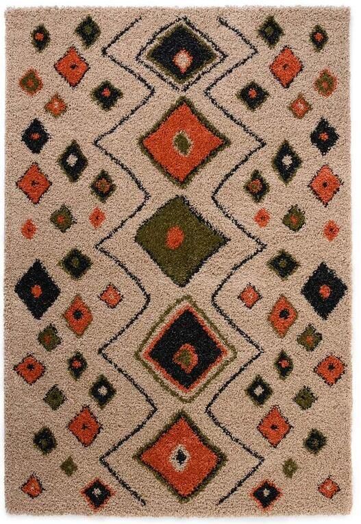 Boho&me Hoogpolig vloerkleed bohemian Artisan beige multi 140x200 cm - Foto 2