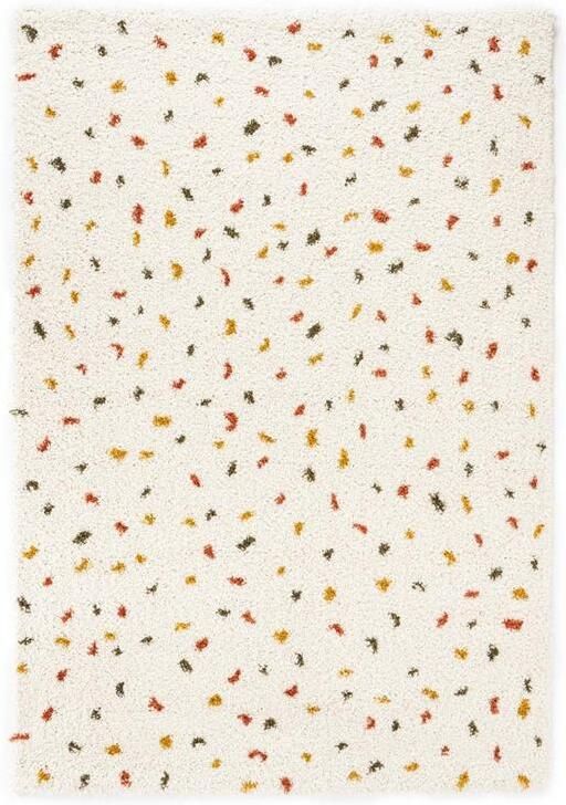 Boho&me Hoogpolig vloerkleed stippen Artisan wit|multi 280x380 cm - Foto 2