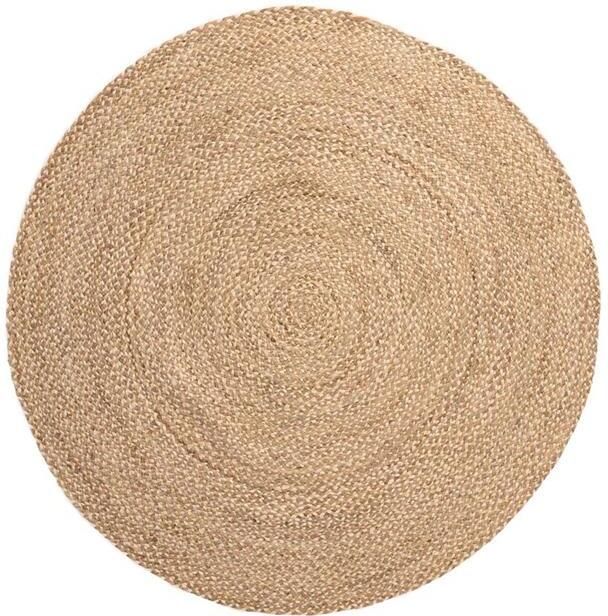 Boho&me Jute vloerkleed rond Braided naturel multi 120 cm rond - Foto 2