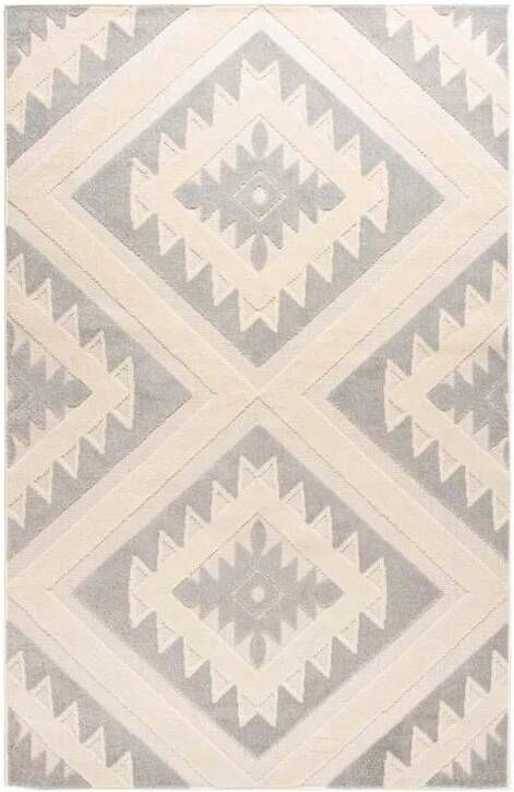 Boho&me Buitenkleed geometrisch Verano grijs wit 160x240 cm - Foto 2