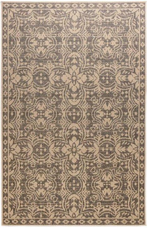 Boho&me Buitenkleed Sunny Oriental beige|zwart 140x200 cm