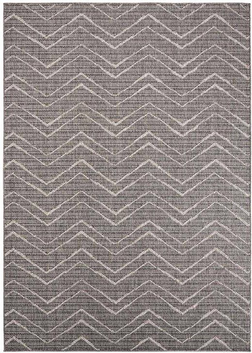 Boho&me Buitenkleed zig zag Summer grijs|crème 66x230 cm