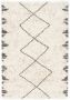 Boho&me Hoogpolig vloerkleed berber Artisan wit grijs 100x200 cm - Thumbnail 1