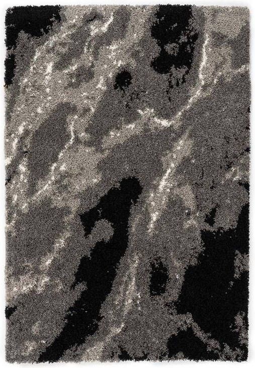 Boho&me Hoogpolig vloerkleed Marble Artisan grijs 120x170 cm - Foto 2