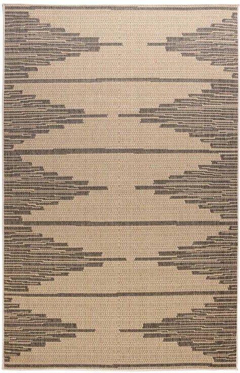 Boho&me Jute buitenkleed Sunny Grotto beige|zwart 80x150 cm