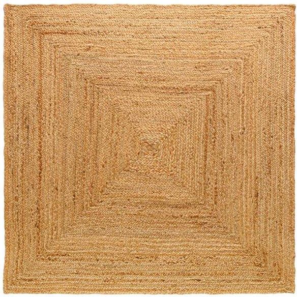 Folkways Jute vloerkleed vierkant Boho & me naturel 120x120 cm - Foto 3