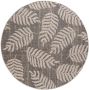 Boho&me Rond buitenkleed palmbladeren Sunny donkergrijs 150 cm rond - Thumbnail 2