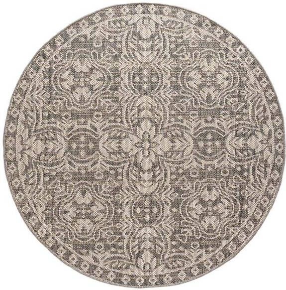 Boho&me Rond buitenkleed Sunny Oriental grijs 150 cm rond