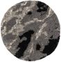 Boho&me Rond hoogpolig vloerkleed Marble Artisan grijs 100 cm rond - Thumbnail 1