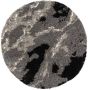 Boho&me Rond hoogpolig vloerkleed Marble Artisan grijs 120 cm rond - Thumbnail 1