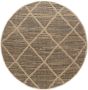 Boho&me Rond jute buitenkleed ruiten Sunny naturel 200 cm rond - Thumbnail 1