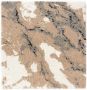 Boho&me Vierkant hoogpolig vloerkleed Marble Artisan beige 160x160 cm - Thumbnail 1