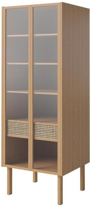 Bolia Cana Kledingkast met Glazen Deuren Hoog Geolied Eiken