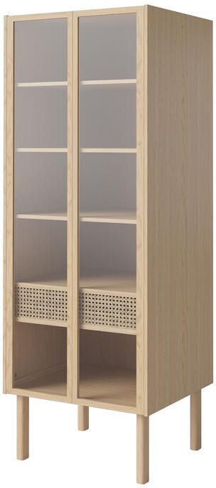 Bolia Cana Kledingkast met Glazen Deuren Hoog Witgepigmenteerd Geolied Eiken