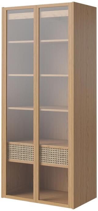Bolia Cana Kledingkast met Glazen Deuren Laag Geolied Eiken