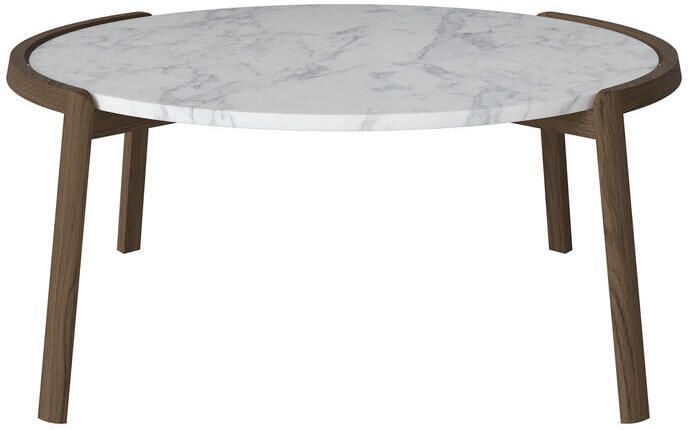 Bolia Mix Salontafel Large Wit Marmer Donker Geolied Eiken
