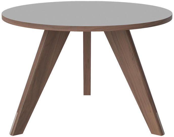 Bolia New Mood Salontafel Geolied Walnoot Ø 60 cm Lichtgrijs