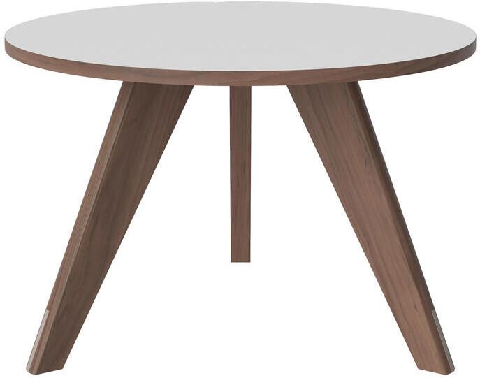Bolia New Mood Salontafel Geolied Walnoot Ø 60 cm Wit Laminaat