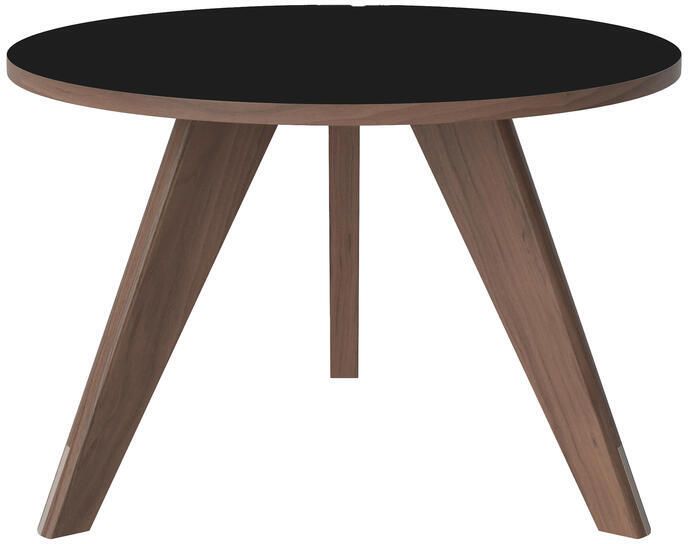 Bolia New Mood Salontafel Geolied Walnoot Ø 60 cm Zwart