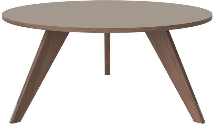 Bolia New Mood Salontafel Geolied Walnoot Ø 90 cm Grijs Bruin