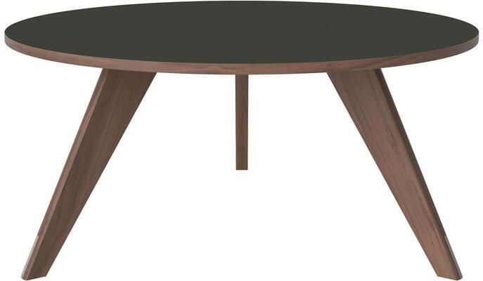 Bolia New Mood Salontafel Geolied Walnoot Ø 90 cm Grijs