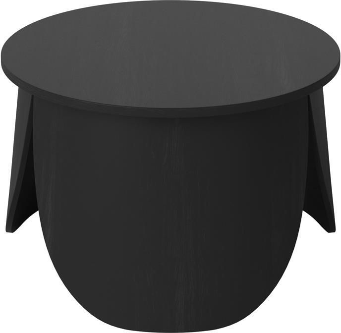 Bolia Peyote Salontafel H 35 x Ø 56 cm Zwart Gebeitst Gelakt Eiken