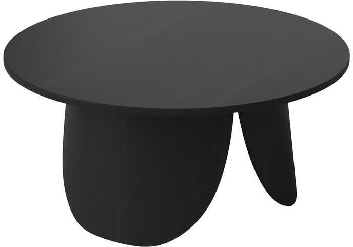 Bolia Peyote Salontafel H 35 x Ø 80 cm Zwart Gebeitst Gelakt Eiken