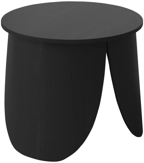Bolia Peyote Salontafel H 45 x Ø 56 cm Zwart Gebeitst Gelakt Eiken