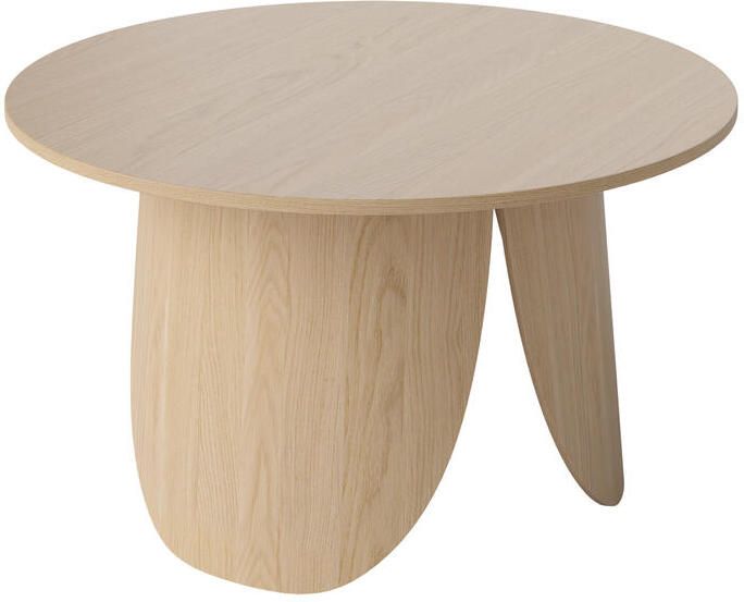 Bolia Peyote Salontafel H 45 x Ø 80 cm Witgepigmenteerd Gelakt Eiken