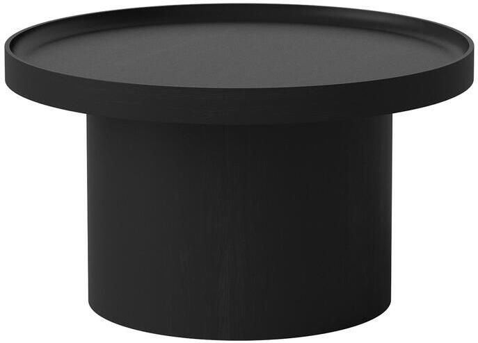 Bolia Plateau Bijzettafel H 34 x Ø 61 cm Zwart Gebeitst Gelakt Eiken