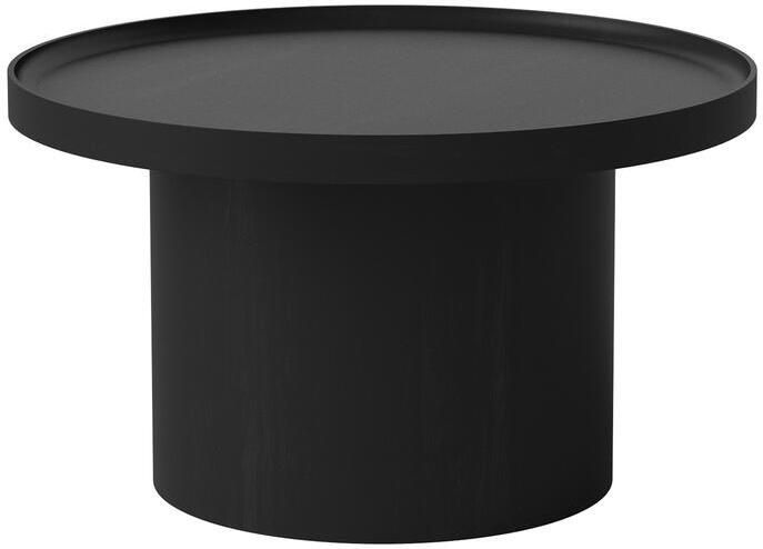 Bolia Plateau Bijzettafel H 42 x Ø 74 cm Zwart Gebeitst Gelakt Eiken