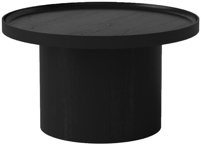 Bolia Plateau Bijzettafel H 52 x Ø 48 cm Zwart Gebeitst Gelakt Eiken
