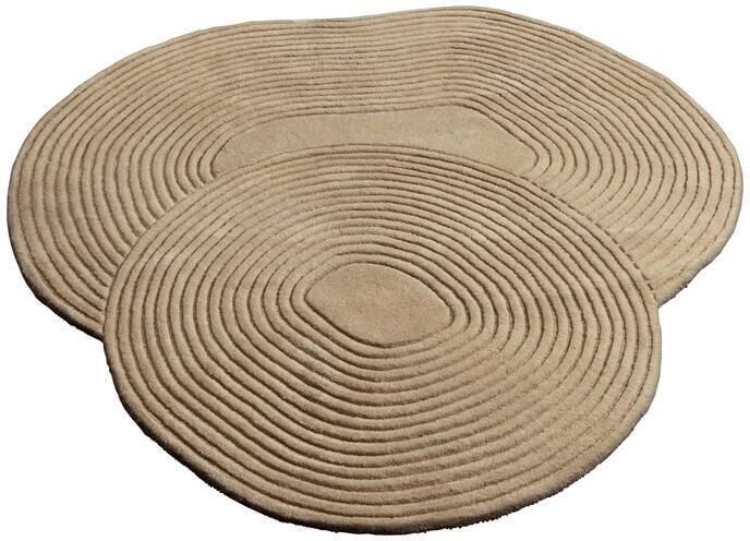 Bolia Zen Vloerkleed 140 x 145 cm Shaped Dark Beige