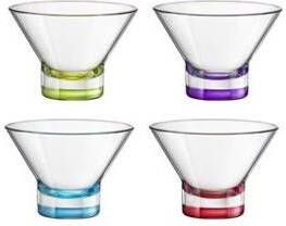 Bormioli Rocco IJscoupe Ypsilon Gekleurd 375 ml 4 stuks