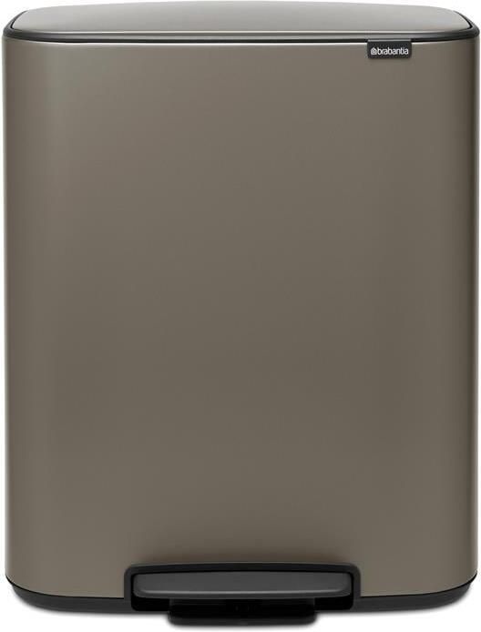 Brabantia Bo Pedaalemmer 2 x 30 L Platinum