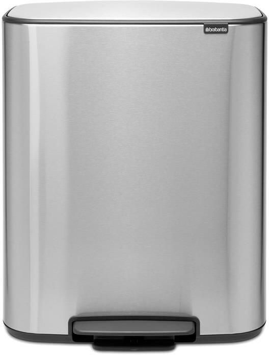 Brabantia Bo Pedaalemmer 60 Liter (2x30 liter) Matt Steel