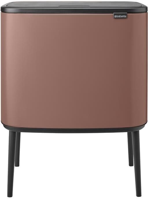 Brabantia Bo Touch Bin Afvalemmer 11 + 23 Liter Satin Taupe