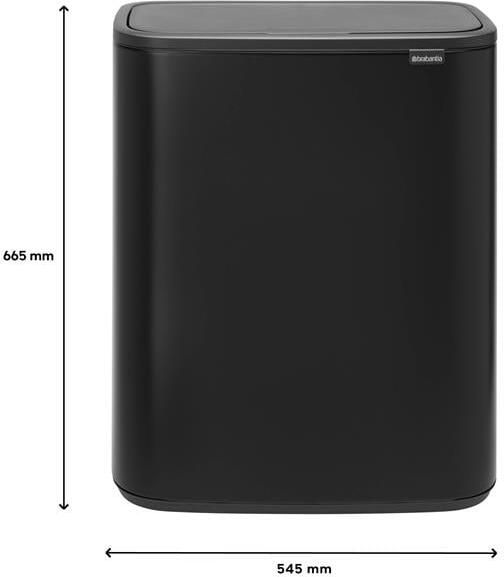 Brabantia Bo Touch Bin Afvalemmer 2 x 30 L Zwart