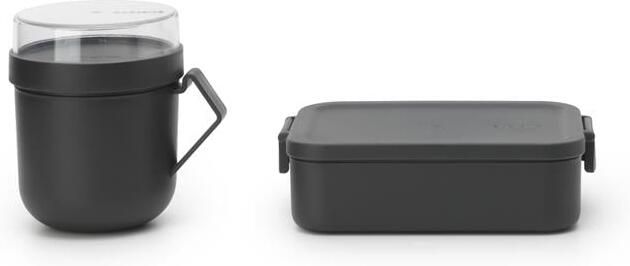 Brabantia Make & Take Lunchset 2-delig Kunststof Dark Grey