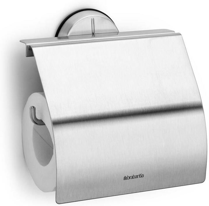Brabantia RVS Toiletrolhouder met klep mat
