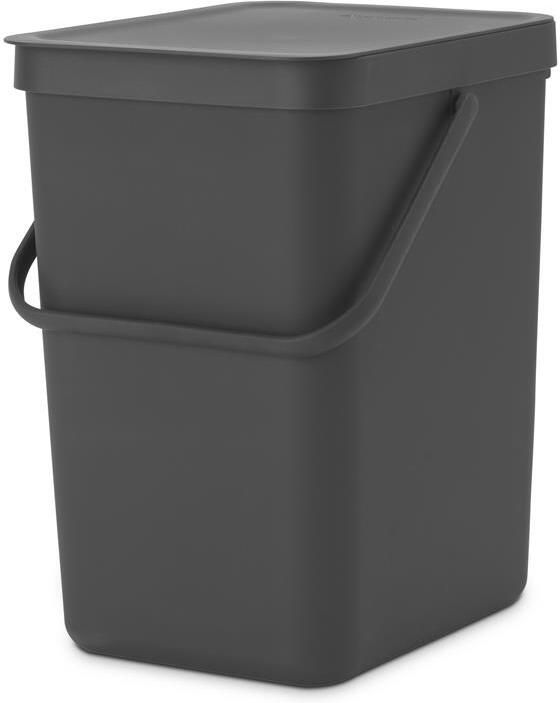 Brabantia Sort & Go Afvalemmer 25 L Donkergrijs