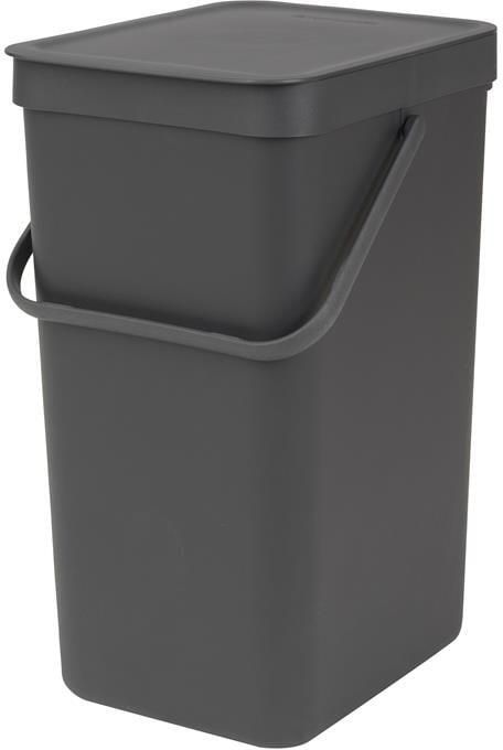 Brabantia Sort & Go Afvalemmer Opberger 16 L Donkergrijs