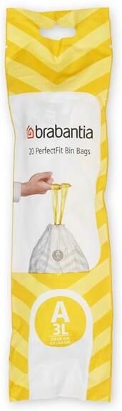 Brabantia Type A PerfectFit Afvalzak 3 Liter 20 zakken