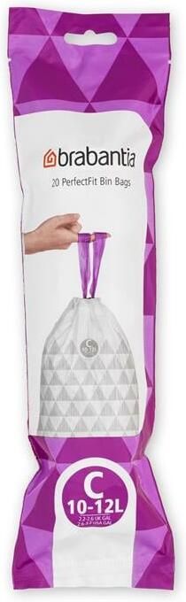 Brabantia Type C PerfectFit Afvalzak 10-12 Liter 20 zakken