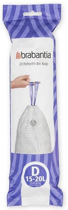 Brabantia Type D PerfectFit Afvalzak 15-20 Liter 20 zakken