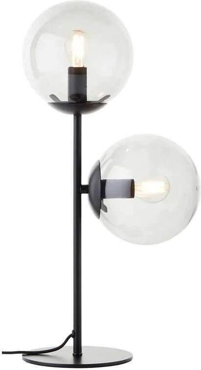Brilliant Ariol Tafellamp Zwart Gerookt Glas - Foto 1