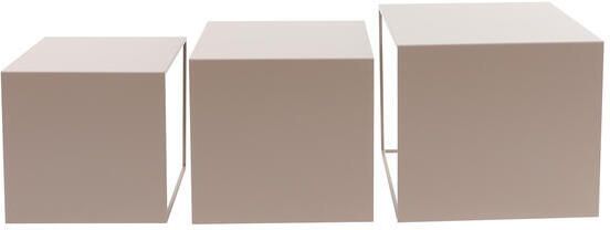 Bronx71 Bijzettafel Gianni metaal taupe 40 cm hoog. - Foto 4