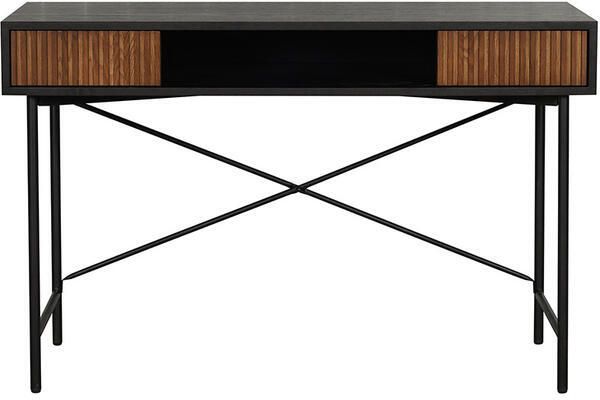 Bronx71 Bureau Maury zwart rustiek eiken 120x55x77 cm - Foto 2